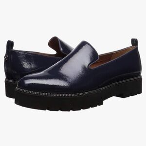 Franco Sarto Womens Brice Loafer Patent Leather shoes size 9M black